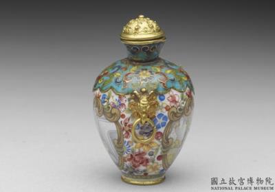 图片[2]-Copper-body cloisonne painted enamel snuff bottle with a western figural design and two shoulder rings, Qianlong reign (1735-1796), Qing dynasty-China Archive